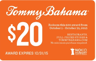 Tommy Bahama Charity Reward