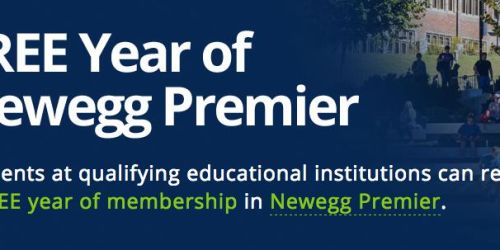 FREE Newegg Premier 1-Year Membership for Students ($29.99 Value) – Select Schools Only