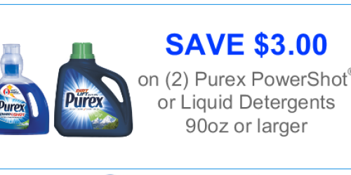 New $3/2 Purex Laundry Detergent Coupon = 100-Load Detergent Only $4.86 at Target (5¢ Per Load)