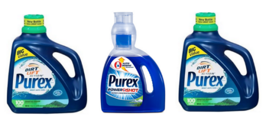 Purex detergent and power shot