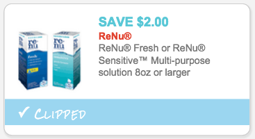 ReNu Fresh or ReNu Sensitive Multi-Purpose Solution coupon