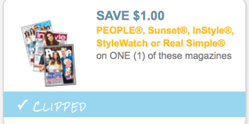 Rare $1/1 Select Magazines Coupon (Valid for People, InStyle, Real Simple & More) + Ibotta Offers