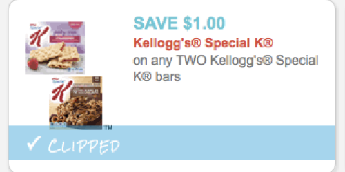 NEW $1/2 Kellogg’s Special K Bars Coupon = ONLY 99¢ Per Box at Target