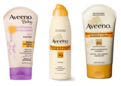 Aveeno sun care