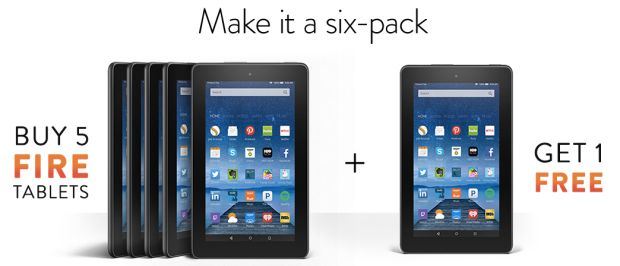 Amazon Fire Tablet Buy 5 Get 1 Free