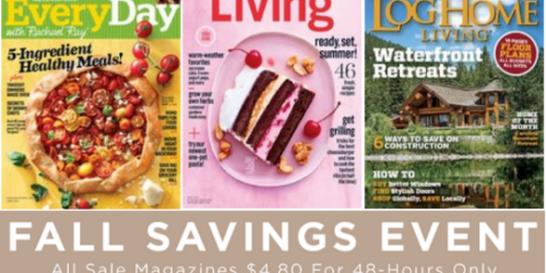 Weekend Magazine Sale: Save on Everyday with Rachael Ray, Martha Stewart Living & More