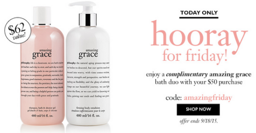 Philosophy FREE Amazing Grace Bath Duo