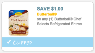 Butterball Chef Selects entree coupon