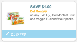 Del Monte Fruit & Veggie Fusions coupon