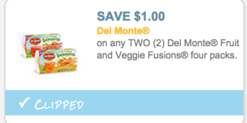 New $1/2 Del Monte Fruit & Veggie Fusions Coupon = 4-Packs As Low As  ONLY $1 at Target