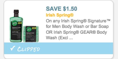 New $1.50/1 Irish Spring Signature or GEAR Body Wash Coupon = FREE at Rite Aid + More Deals