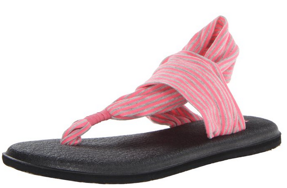 pink sanuk flip flops