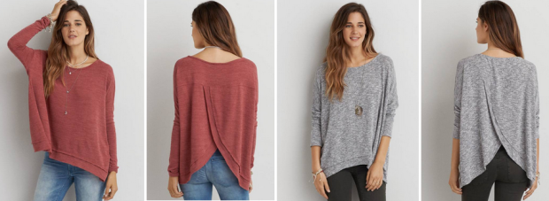 AEO Feather Light Petal Back Sweater 