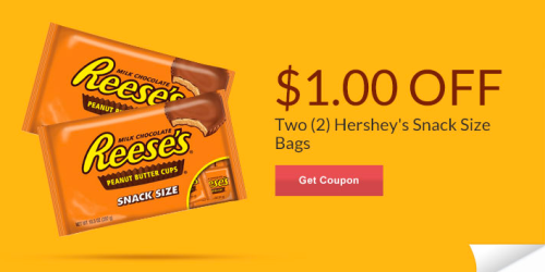 Rite Aid: $1/2 Hershey’s Snack Size Bags Store Coupon (Facebook – First 7,500) = Only $1.50 Per Bag