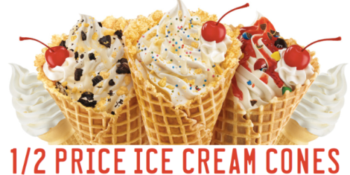 Sonic Drive-In: 1/2 Price Ice Cream Cones (9/23)