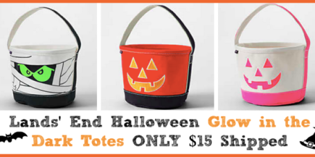 Lands’ End: Rare FREE Shipping on ANY Order = Glow in the Dark Halloween Totes ONLY $15 Shipped