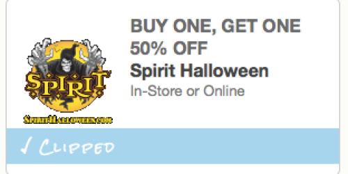 Spirit Halloween Store: New Buy 1 Get 1 50% Off ANY Item Coupon (In-store & Online)