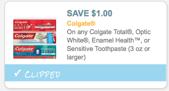 $1/1 Colgate Toothpaste Coupon