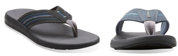 clarks leather flip flops