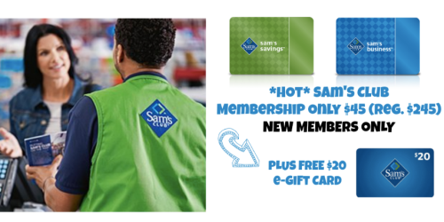 Sam’s Club Membership Only $45 + Includes Free $20 Gift Card, Free Rotisserie Chicken & More