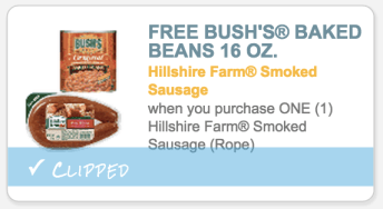Free Bush's Baked Beans wyb Hillshire Farms Sausage coupon