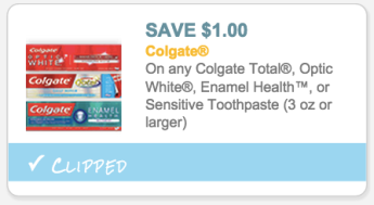Colgate Toothpaste coupon