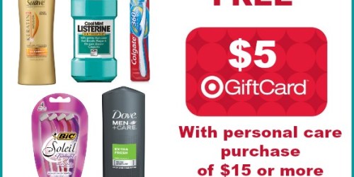 Target: FREE $5 Target Gift Card With $15+ Personal Care Purchase (Starting 10/4 – Get Coupons Ready!)