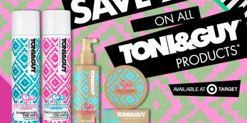 Target: 25% Off Toni & Guy Cartwheel Offer + Buy 1 Get 1 50% Off Toni & Guy Products