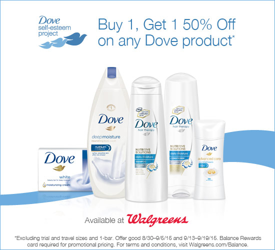 Walgreens: Buy 1 Get 1 50% Off Dove Products AND Earn 1,000 Points