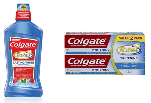 Colgate Mouthwash and Twin Pack toothpaste