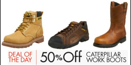 Amazon: 50% Off Caterpillar Work Boots For Men & Women (Today Only!)