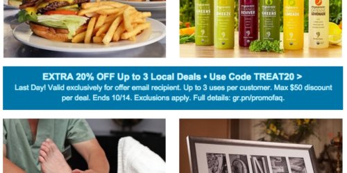 Groupon: Possible $10 Off $25 Purchase or 20% Off Local Deals (Select Members Only)