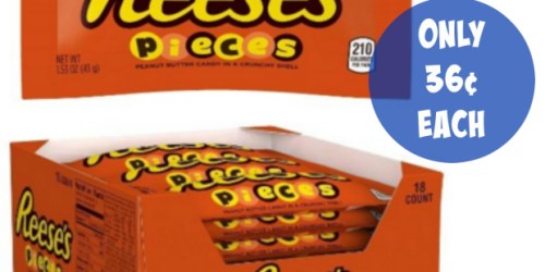 Amazon: Reese’s Pieces 18-Count Pack ONLY $6.50 – Just 36¢ Per Package (Ships W/ $25 Order)