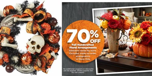 Michaels: 70% Off Fall Floral Arrangements, 50% Off Kinetic Sand, $5 Selfie Stick & More (Today Only)