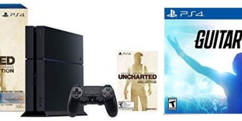 PlayStation 4 500GB Uncharted Bundle + Guitar Hero Live Game & Guitar Controller Only $369.99 Shipped