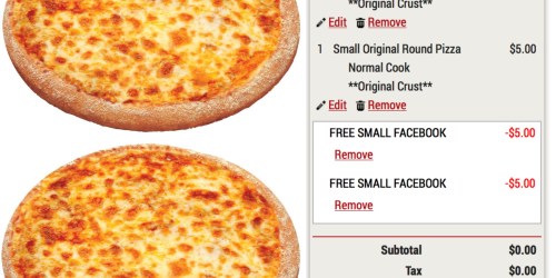 Hungry Howie’s: *HOT* 2 FREE Small Cheese Pizzas (No Purchase Required)