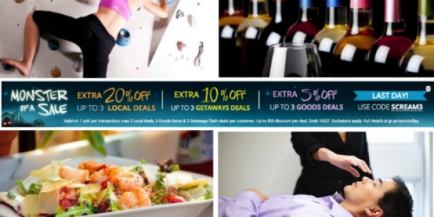 Groupon: Extra 20% Off Up to THREE Local Deals (Ends Today!)
