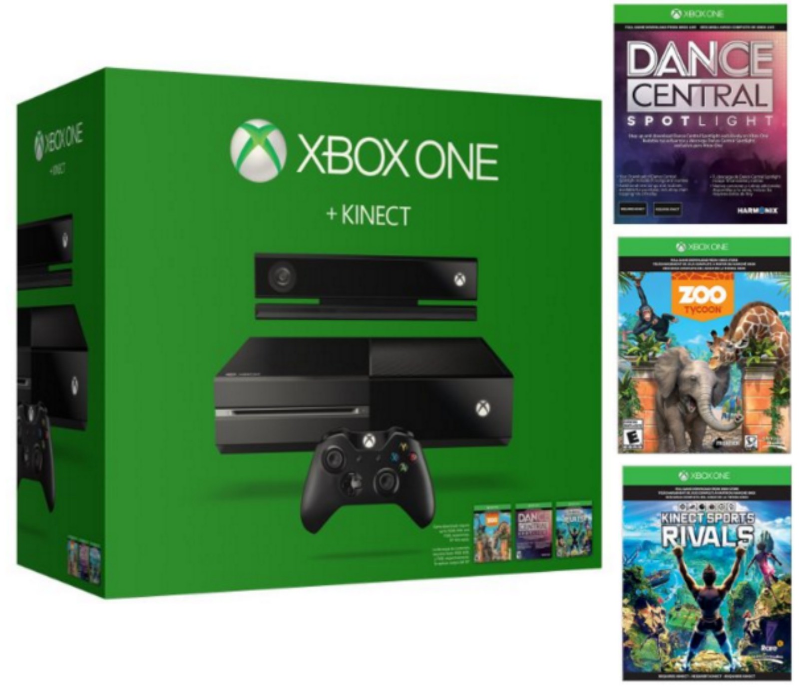 Xbox One 500gb Console With Kinect And Four Games Only 399 Shipped