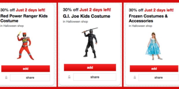 Target: High Value 30% Off Power Ranger, G.I. Joe & Frozen Costumes Offers + More