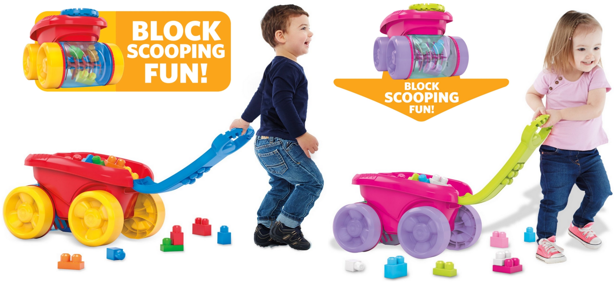 mega bloks scooping wagon amazon