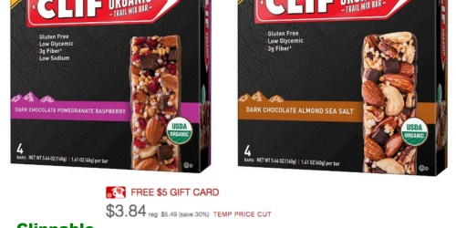 Target.com: Clif Organic Trail Mix Bars Only 25¢ Each (After Gift Card & Store Pick-Up Discount)