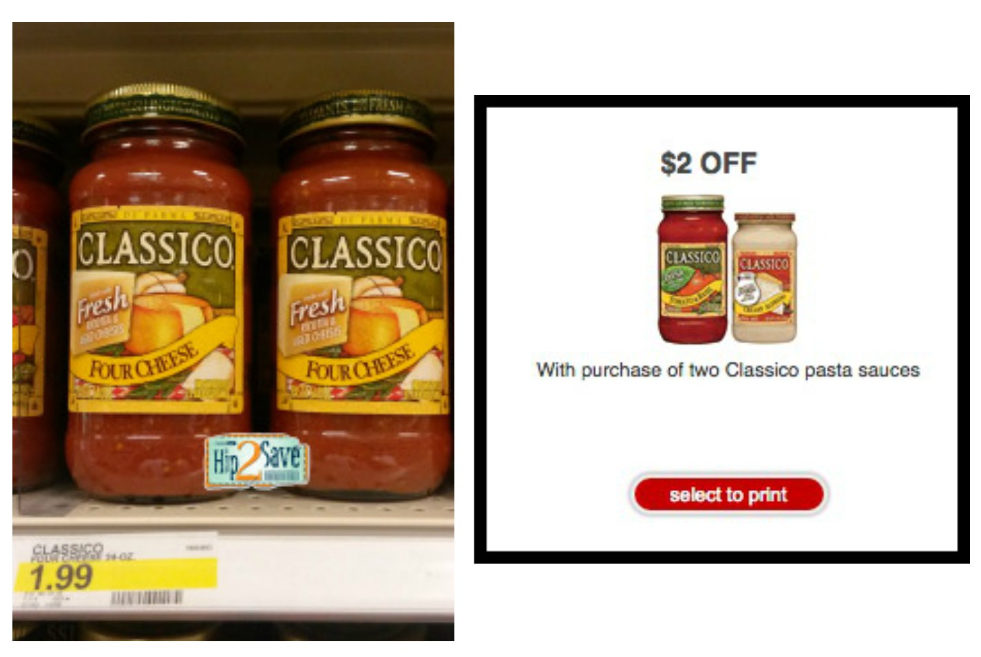 Target Classico Pasta Sauce Jars Only 62¢ Each