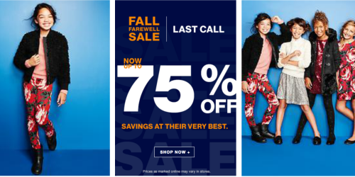 Gap.com: Extra 40% Off Entire Purchase + Up to 75% Off Fall Farewell Sale = Nice Deals