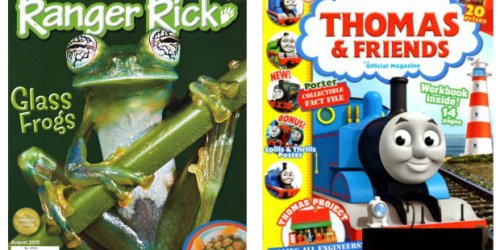 Ranger Rick Magazine Subscription Only $11.99/Year and Thomas & Friends Magazine Only $14.99/Year