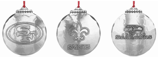 Handcrafted NFL ornaments