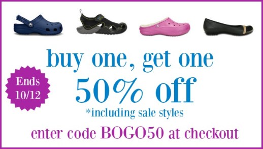 Crocs.com Buy 1 Get 1 50% off Sale