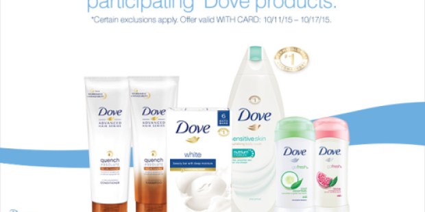 CVS: $10 ExtraBucks Rewards w/ $30 Dove Purchase (+ Nice Buys on Dove Body Wash This Week)