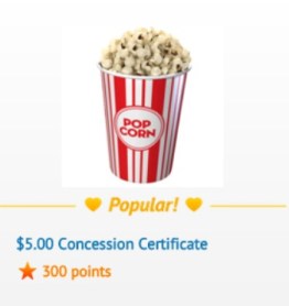 Disney Movie Rewards $5 Concession Certificate