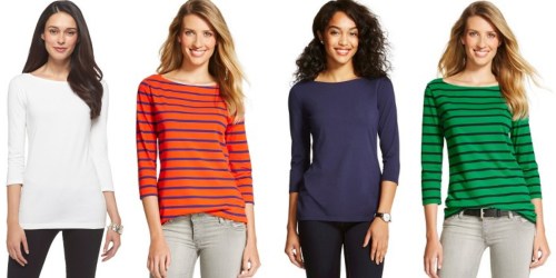 Target.com: Merona Boatneck Tees or Shirts $7 Shipped (+ *HOT* Merona Cardigans Now ONLY $6.19)