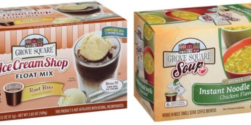 Rare $1.50/1 Grove Square Ice Cream Float or Instant Soup Mix Cups Coupon = K-Cups 33¢ Each at Walmart